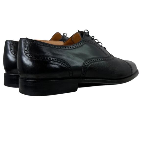 MEZLAN Florence Leather Oxford Dress Shoes in Black Men’s 8.5W Cap Toe Handmade